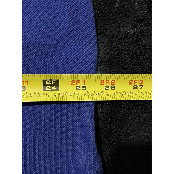 Ralph Lauren Polo Shirt Mens 2XL Blue Big Pony Custom Fit Orange 3 Patch Pique - Picture 6 of 8